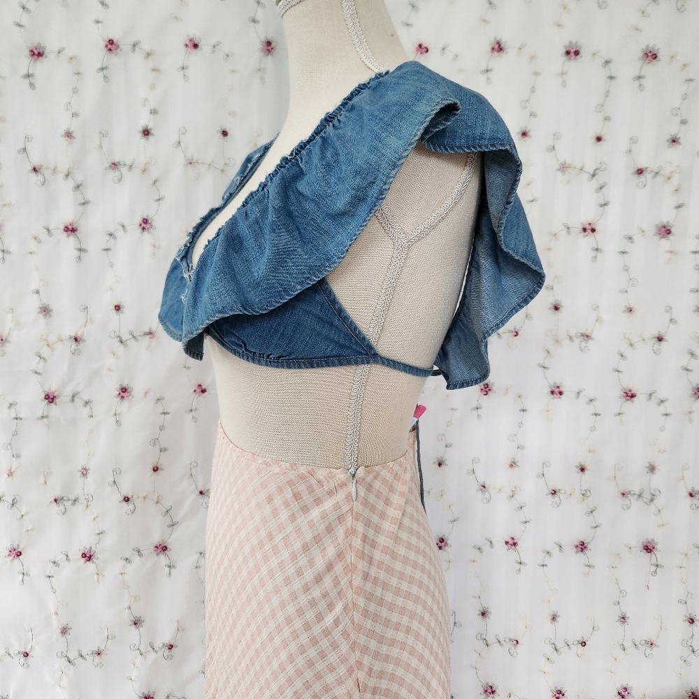 Zara Ruffled Denim Bralette - Picture 10 of 11